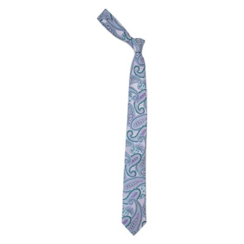 Men Blue & Purple Printed Broad Tie